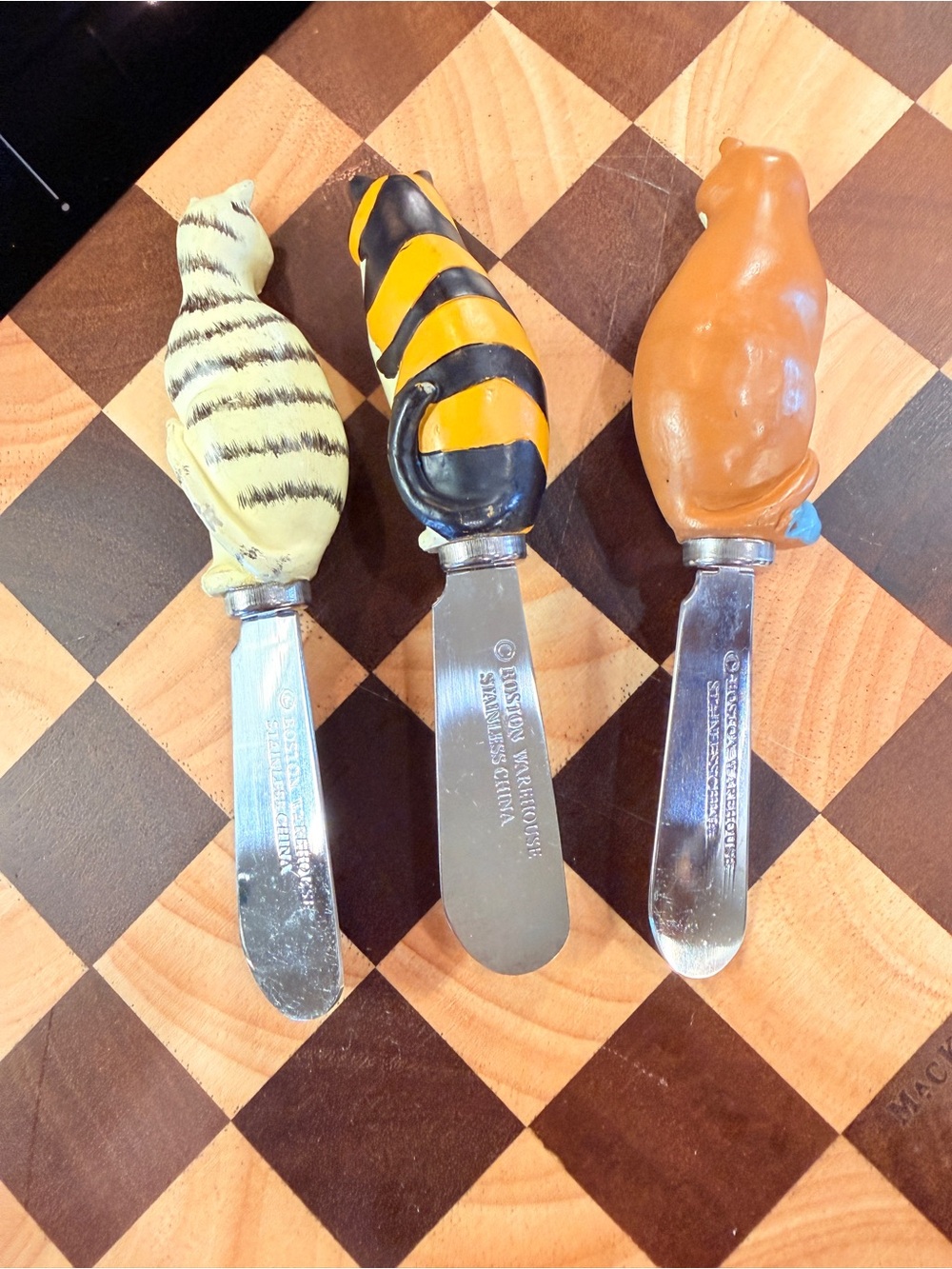 Set of 3 Cat-Handle kitsch Spreaders - Picture 4 of 9